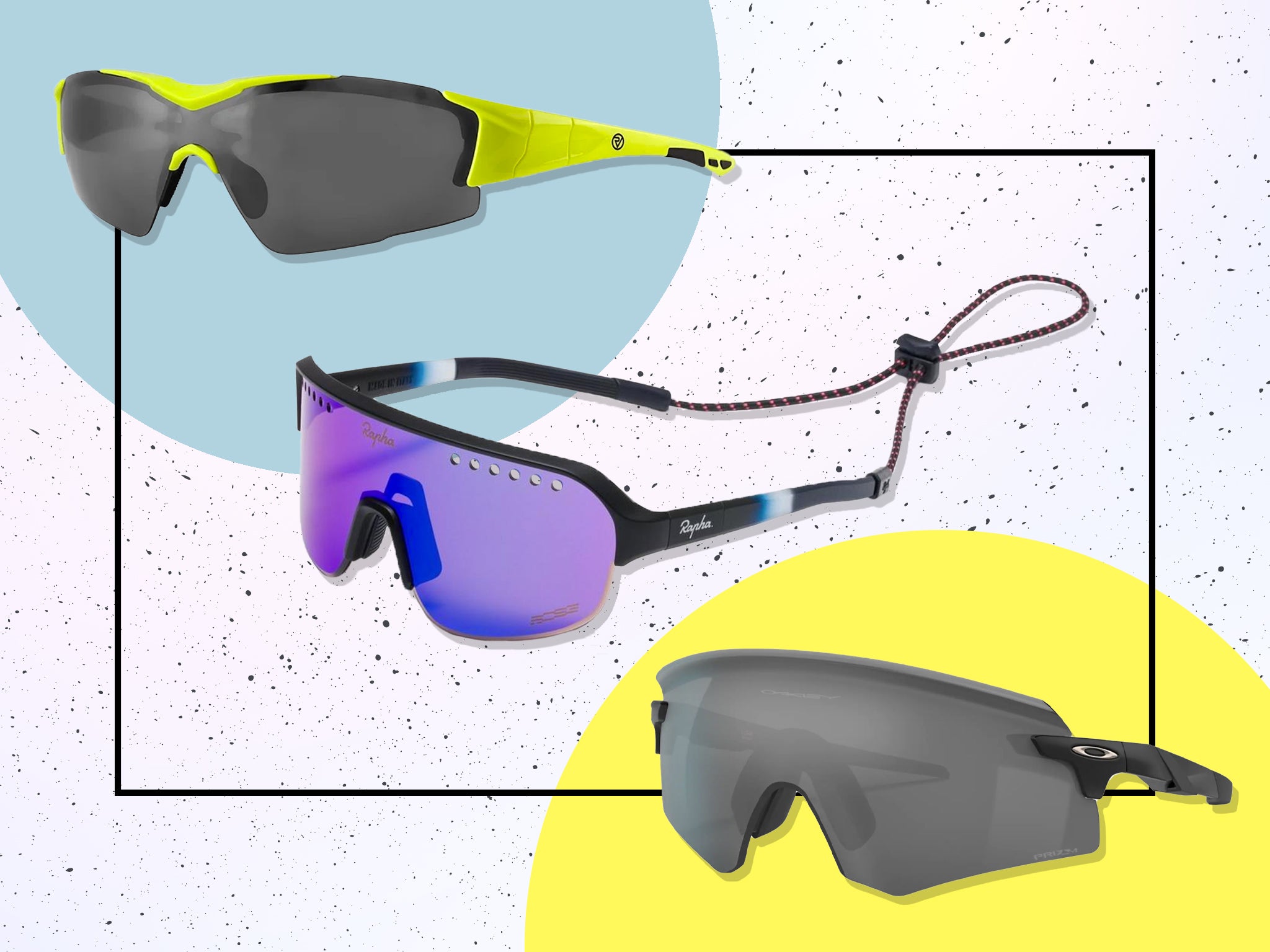 Outdoor Sport Fashion Unisex Retro Block Cycling Helm Sunglasses  Sports Glasses